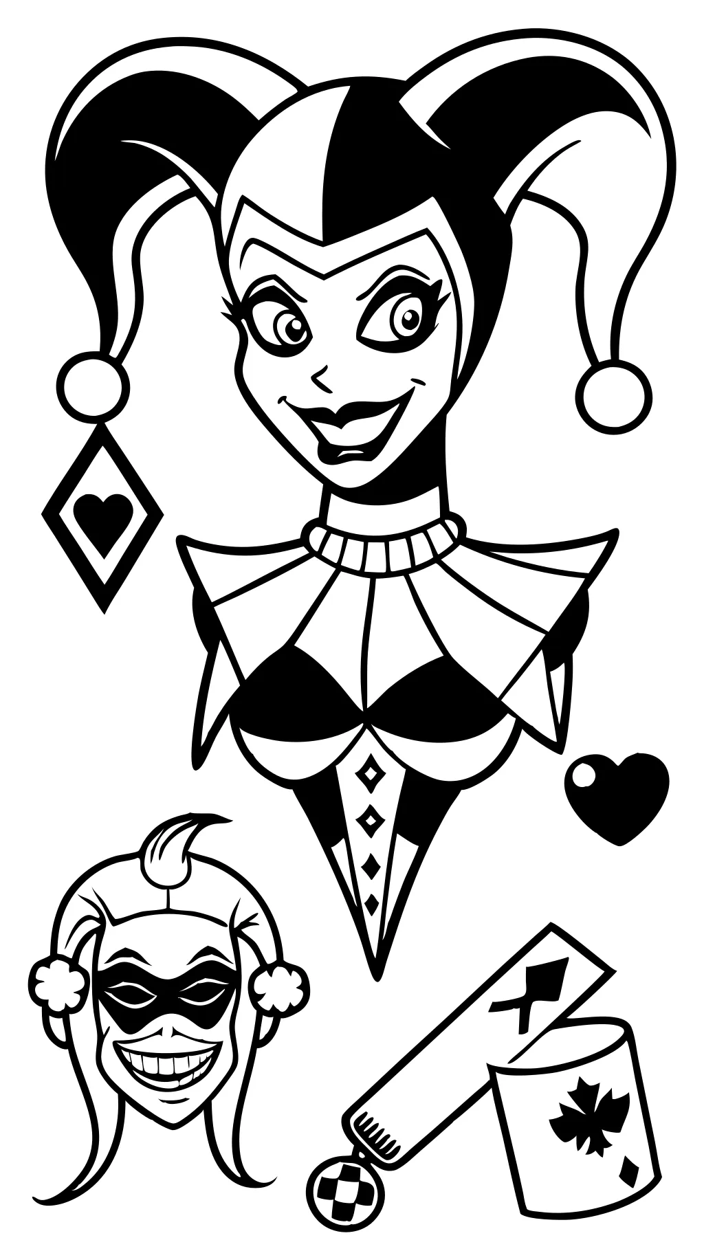 harley quinn and joker coloring pages